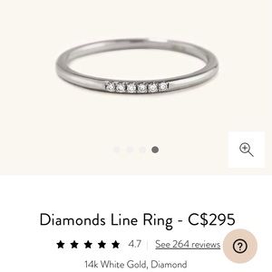 Mejuri Diamond Line Ring (14K white gold)